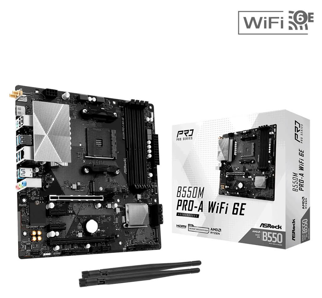 ASRock Extends Pro-A Motherboard Lineup With B550M Pro-A WiFi 6E Variant