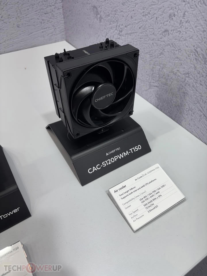 Chieftec Debuts a New All-Black 120mm Air Cooler at IFA 2026